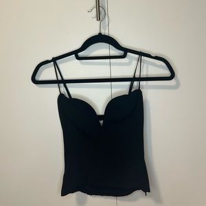 WILFRED ARITZIA black blouse with deep cut size xxs